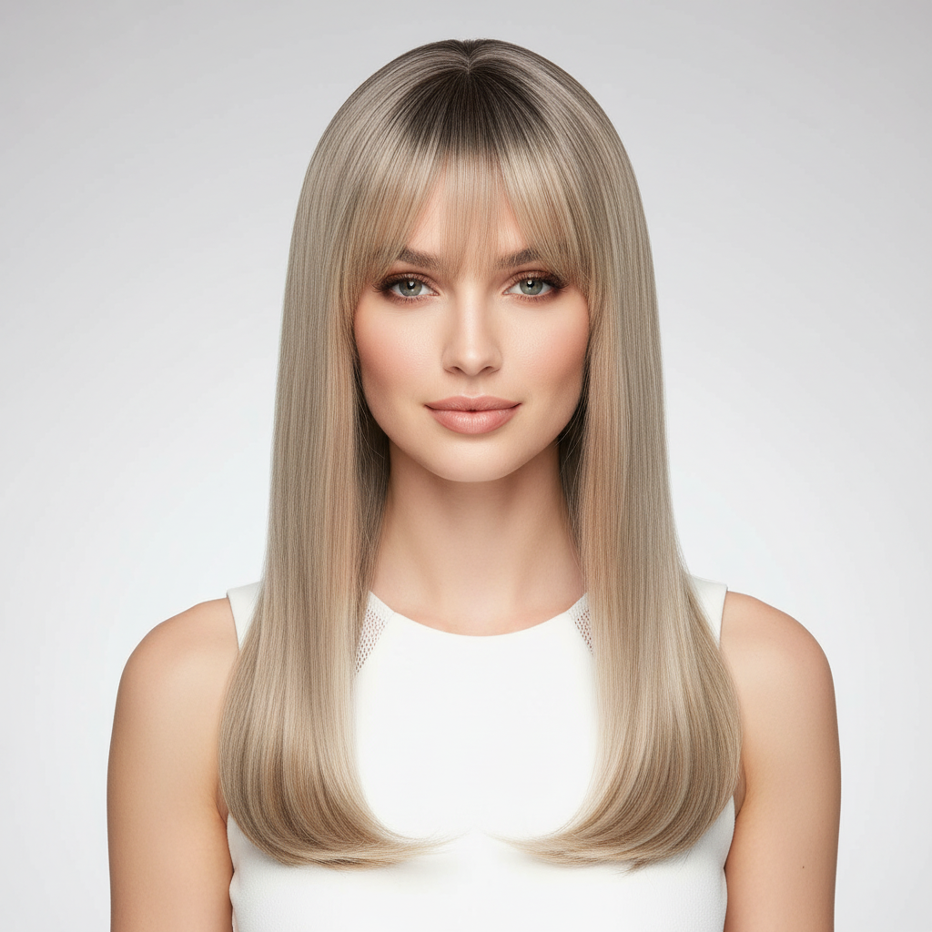 Luxury High-Temperature Fiber Women’s Wig – Elegant Mid-Length Curly Design for Daily Wear & Styling
