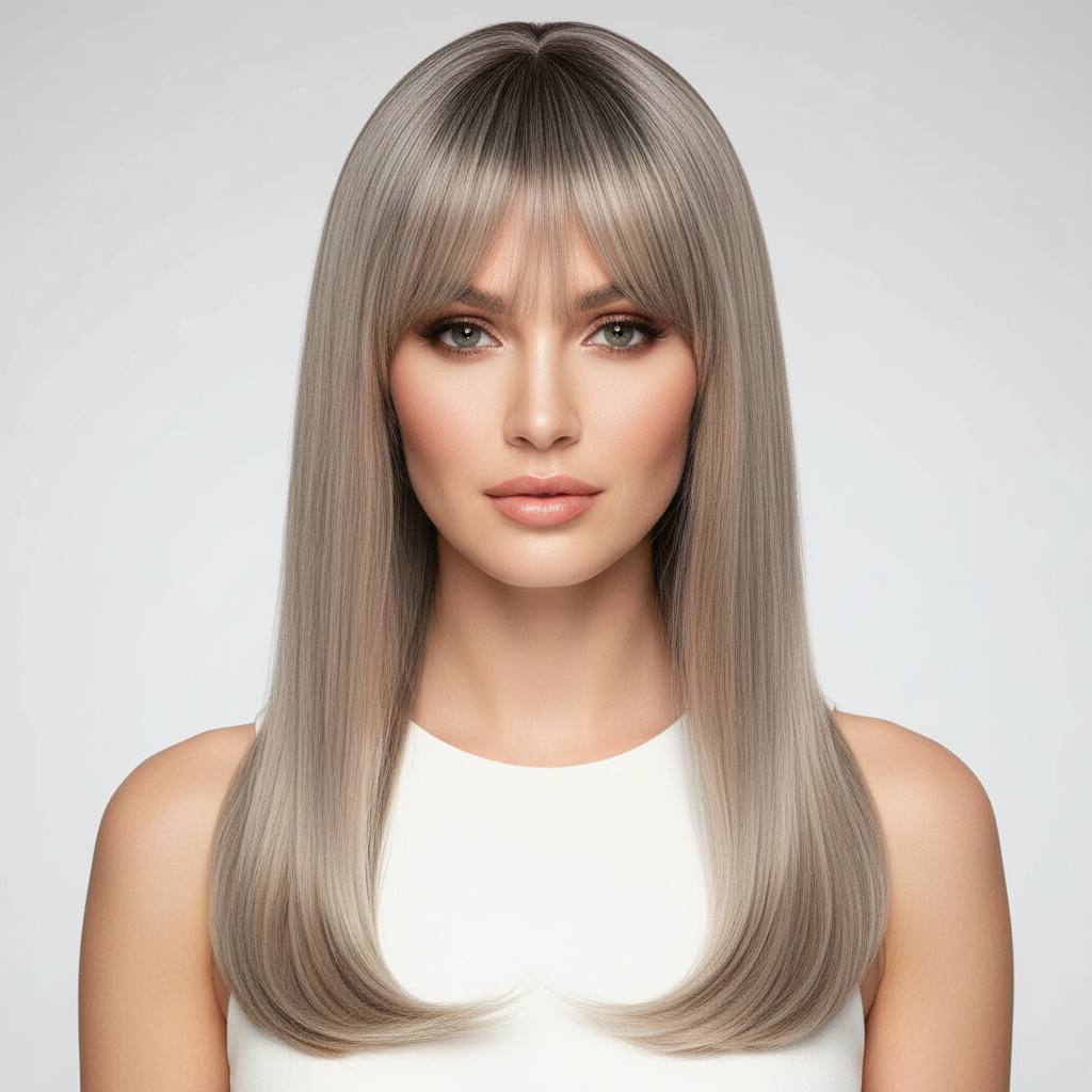 Luxury High-Temperature Fiber Women’s Wig – Elegant Mid-Length Curly Design for Daily Wear & Styling